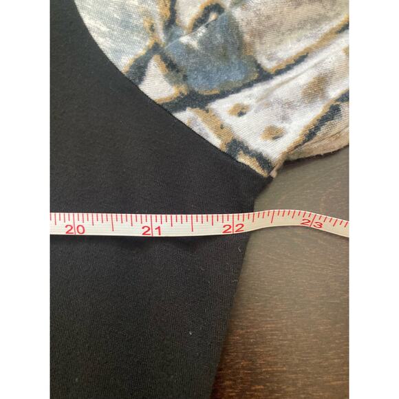 Parsley & Sage 3/4 Sleeve Scoop Neck Tee Sz 1X Abstract Art to Wear Embroidered - Picture 8 of 11